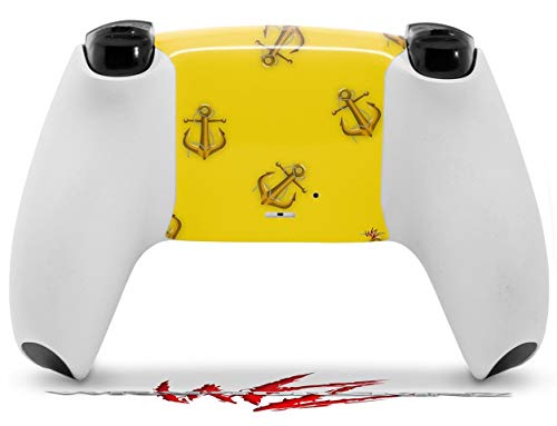 Апликация на кожата WraptorSkinz, съвместим с контролера на Sony PS5 DualSense, се поставя в жълто (контролер В комплекта