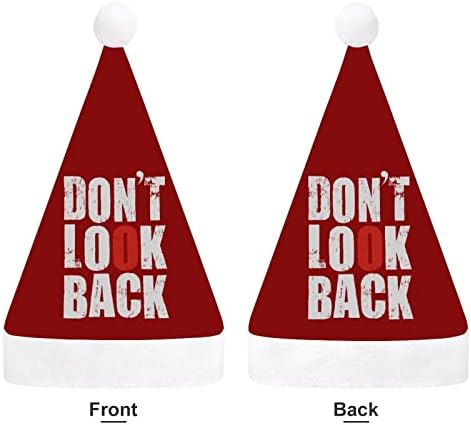 Не поглеждай назад, Коледна шапка, шапка на Дядо коледа, забавни коледни шапки, шапки за празнични партита за жени / мъже