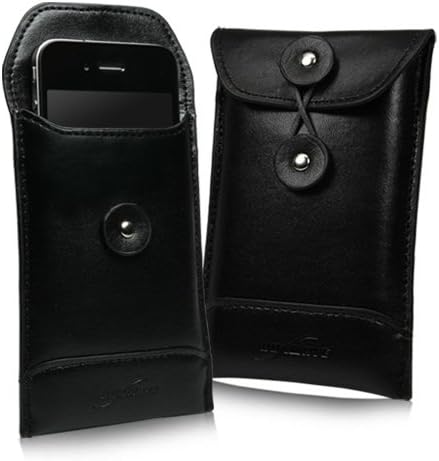 Калъф BoxWave за BlackBerry Curve 8520 (Case by BoxWave) - Кожен пакет Nero, флип-надолу на кутията в стил кожа кесията