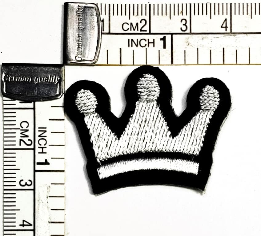 Kleenplus 2 елемента. Мини карикатура мода кръпка, короната на Краля на стикер занаят петна САМ апликация бродирани шиене на желязо в нашивка емблема костюм облекло, акс
