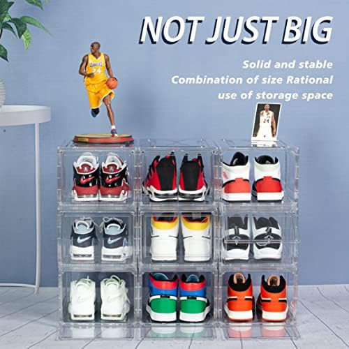 Кутия за обувки BBYB, Прибиращ се на Предната Кутия за обувки, Кутии за Съхранение От Прозрачна Пластмаса, Штабелируемые