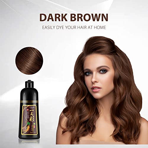 Разтворим Шампоан за оцветяване на тъмно кестени коса 500 мл за мъже и жени | Билкова формула, Шампоан за Боядисване