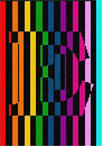 комплект за бродиране pepita: Илюзия букви E, 7 x 10