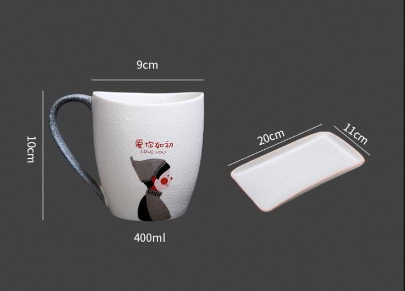 KFJBX Двойка Керамични Чаши За Миене на Съдове Набор от Анимационни Чаши За Изплакване на Устата Домакински Чаша За Четка