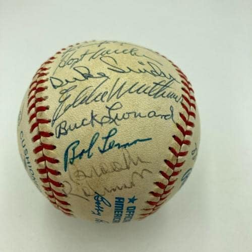 Бейзбол зала на Славата с множество автографи на Еди Матюс Левти Гомес 20 Sigs JSA COA - Бейзболни топки с автографи
