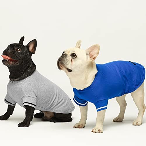 Fitwarm, Празна Риза с къси ръкави за кучета в 2 опаковки, Летни Дрехи за малки Кученца, Дрехи за котки, Дишащ Памук,