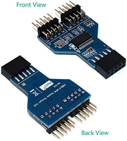 JMT 9-Пинов USB конектор за връзка заплата от 1 до 2 Штекеров 9-Пинов USB-хъб USB 2.0 9-пинов Адаптер за Течно Охлаждане на NZXT за RGB-Сплитер