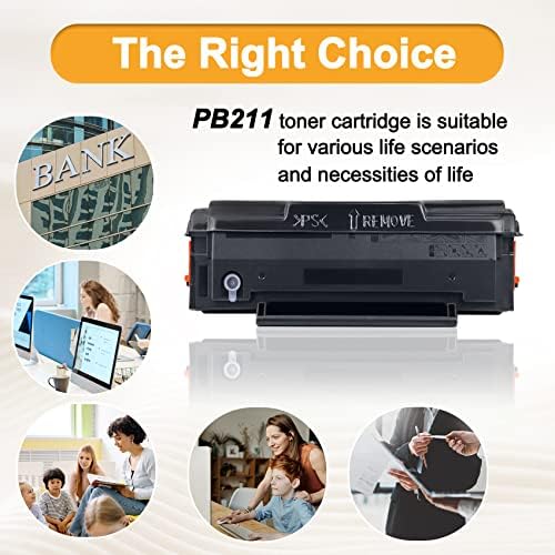 Тонер касета PB-211 е Съвместим с лазерни принтери pantum P2200, P2500W, P2502W, M6500NW, M6550NW, M6552NW, M6600NW, M6602NW, Висока съвместимост, ясна печат, висока производителност (черен, 1600 страни?