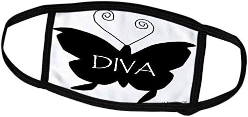 3D Серия Diva от Ив Creations - Дива-пеперуда Черни Маски за лице (fm_5898_2)
