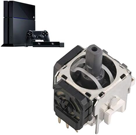 Detectorcatty Черно ABS + Метал 2 бр. Част от 3D Джойстик Контролер за Playstation 4 PS4 Перфектна Замяна на Повредени или нерабочего 3D Джойстик