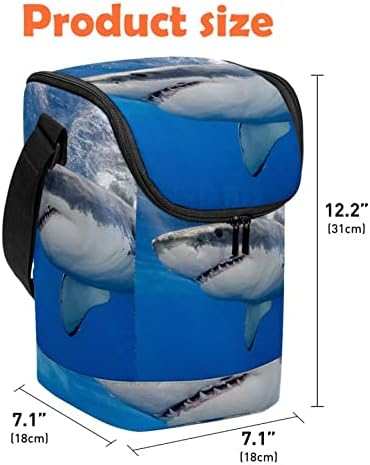 Акула под водата на Голям Ведерко за Обяд за многократна употреба Обяд-Бокс Лека Чанта за Обяд Компактни Обяд Кутии