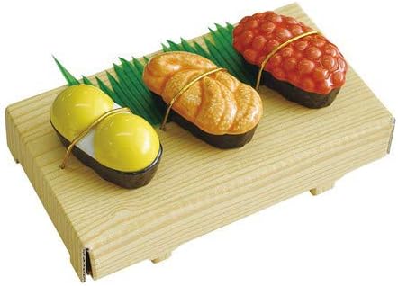 Суши с останките от пръчици за хранене Mino Ware (комплект от 3 вида роллов Военен кораб)