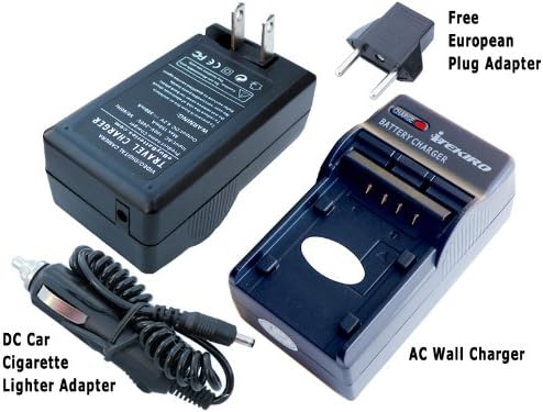 iTEKIRO AC Стенно Зарядно за Кола dc Комплект за Panasonic DMC-FX100GK + iTEKIRO 10-в-1 USB Кабел За зареждане
