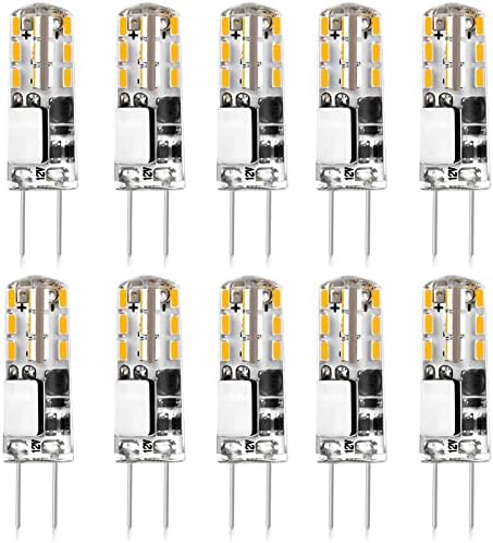 Led лампи G4 AC/DC12V JC с Двухконтактным основание, Топъл Бял 3000 До 1,4 W, работа на смени Халогенна лампа T3 мощност