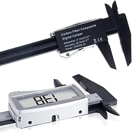 Цифров Штангенциркуль WSSBK 0-150 мм/0,1 мм, Пластмасов Голям LCD Микрометър Метричен/ - Инчов Електронен Штангенциркуль с Нониусом за Измерване на Красотата Бижута