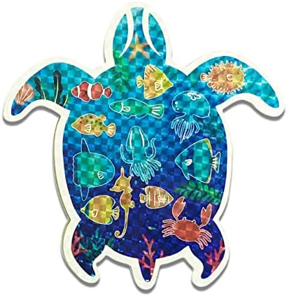 Магнити Защита за екрана Honu Turtle Sea Life (5 x 5,2), Декоративни Холограма Магнити за екрана Веранда, Врати, Тераса,
