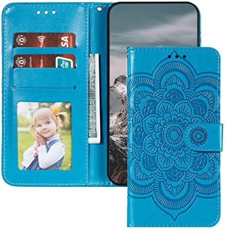 Чанта-портфейл QIVSTAR Galaxy A14 5G от Тисненой Изкуствена кожа с панти капак и [картодържателя] Магнитна Закопчалка, устойчив на удари Защитен Калъф за Samsung Galaxy A14 5G Мандала