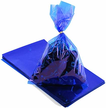 CC wonderland zone Сини Пакети за чело, Сини Найлонови торбички, Сини Найлонови торбички, Сини пакети за предложения, Сини опаковки за шоколадови бонбони, (6x9 см, опаковка по