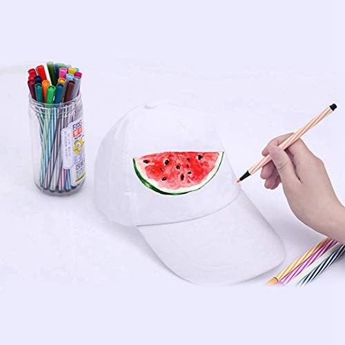B bangcool Детски бейзболни шапки на Направи си сам, шапка на бели, с творческата рисувани от полиестер, спортна шапка от слънцето за бебета