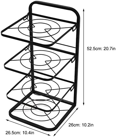 4-Нива, Органайзер за Тенджери, Елегантна Кухненска Стойка за Саксии, Сверхпрочная Стабилна Регулируема Височина Под