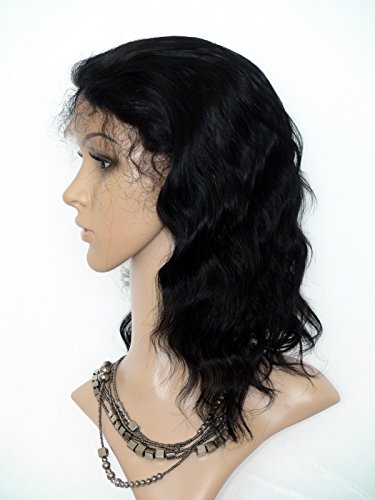 Красиви 16 Човешка коса, изцяло дантелен перуки с косата на бебето, индийски Вирджински косата Реми, обемна вълна, цвят