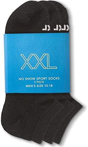 Спортни чорапи XXL без показване (мъжки размер на 15-18) (3 опаковки)