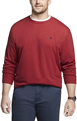 Мек вълнен плат Пуловер IZOD Men ' s Big and Tall Предимство Performance с кръгло деколте и толстовкой