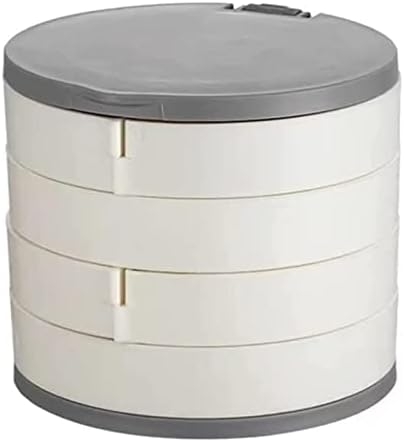 Кутия за съхранение на бижута MASERA, Многопластова Въртяща се Пластмасова поставка за бижута, Обеци, Кутия за пръстени, козметика (Цвят: A, размер: както е показано на ф