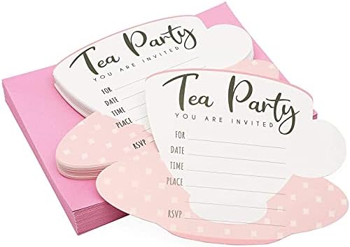 Покани картички на чай с блясък и шик (5 х 7 инча, 36 опаковки)