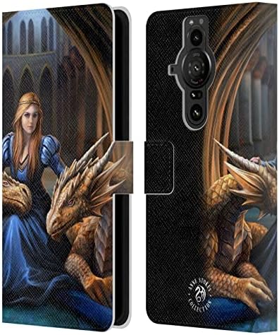 Дизайн на своята практика за главата Официално Лицензиран Anne Stokes Fierce Loyalty Dragons 3 Кожен Калъф-книжка-джобен формат и е Съвместим с Sony Xperia Pro-I