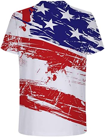 Мъжка Тениска с 3D Принтом Ден на Независимостта, Къс Ръкав, през Цялата Силует, Спортни Блузи, Ежедневни Обичайната