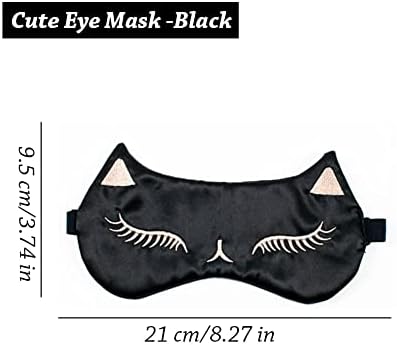 AKOAK 1 Опаковка Маска за сън от Сладък Котка, Коприна Маска за сън, Дишаща Удобна Светонепроницаемая Защитна Маска за