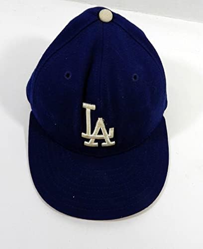 Los Angeles Dodgers #56 Използвана в игра Синя шапка 6.75 DP22836 - Използваните В играта шапки MLB