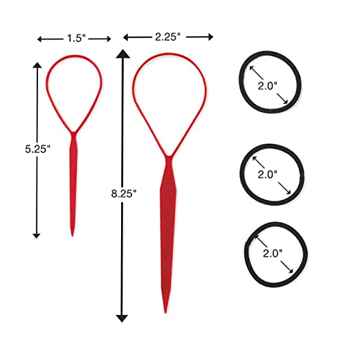 Инструмент за коса Conair Топси Tail, Инструментът за оформяне на косата в една линия във формата на конска опашка с завязками за коса, Комплект за оформяне на косата В к?
