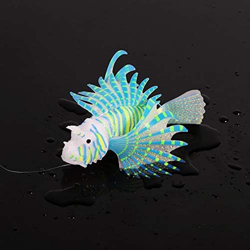 HEEPDD Изкуствена светещ риба-лъв, светещи фалшива риба в аквариум, инфинити украшение, имитация на светене, украса за