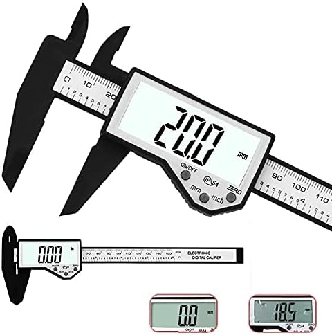 Штангенциркуль SDFGH Пластмаса От Въглеродни Влакна Цифров 6-Инчов 150 mm Д-Водоустойчив Цифров Штангенциркуль IP54