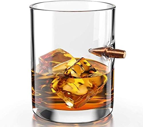 Чаша за уиски YUESFZ Ръчно выдувки, Старомодна Чаша за уиски с камъни, Чаша за много Прозрачно ромового алкохол или бърбън е най-Добрият подарък - Комплект от 4 чаши за у