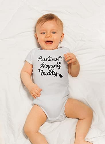 CBTwear Aunties Shopping Buddy - Идеи за Забавни тетушек за Новородено - Сладко Детска едно Парче боди за новородени