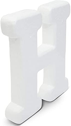 Букви от стиропор за diy, Буква H (Бяла, 12 инча)