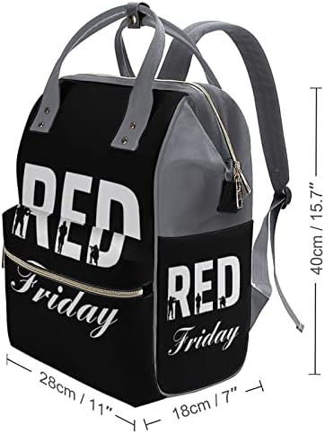 R. E. D не Забравяйте всички Разгъната Червена Петък, 1 Чанта за Памперси Раница Водоустойчива Чанта За Майките Раница с Голям Капацитет