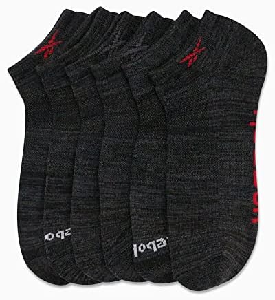 Мъжки чорапи дишащи Reebok с дълбоко деколте, основни чорапи-възглавници (6 опаковки)