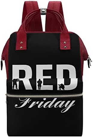 R. E. D не Забравяйте всички Разгъната Червена Петък, 1 Чанта за Памперси Раница Водоустойчива Чанта За Майките Раница