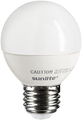 Крушка Sunlite 82039 LED 90 CRI G16 Globe, 5 W (еквивалент на 40 W), с регулируема яркост, Средна база (E26), 350 Лумена, Energy Star, ще откриете в ETL, отговаря на стандарта Title-20, топъл бял 3000 До бр