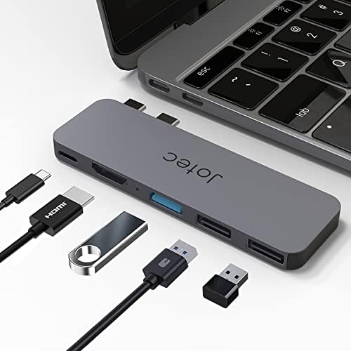 USB C Hub 4K, HDMI адаптер за MacBook Pro, двойна тип C за Thunderbolt 3 PD с храненето от 100 Вата с USB-многопортовым