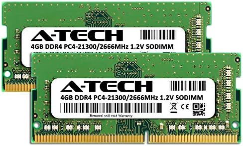 A-Tech 8 GB (2x4 GB) памет за ASUSTOR ASUSTOR LOCKERSTOR 4 AS6604T | DDR4 2666 Mhz PC4-21300 без ECC SO-DIMM 1.2 V - Комплект за ъпгрейд на памет на лаптопи