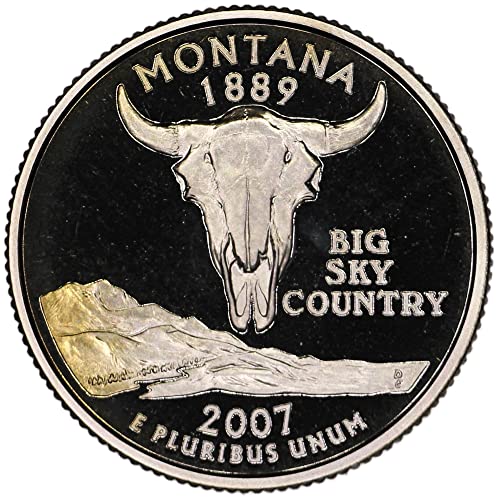 Монетен двор на САЩ, 2007 Г. Montana Quarter Proof