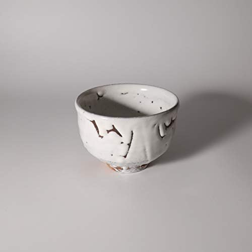 Чаша за чай хаги мач чаван бели на цвят. Масахико Otani. Японска керамика Хаги яки.