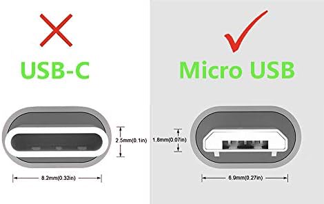Кабела на зарядното устройство LHJRY Micro USB, [6,6 фута, 2 опаковки] Метална Оплетка Кабел бърза синхронизация и зареждане