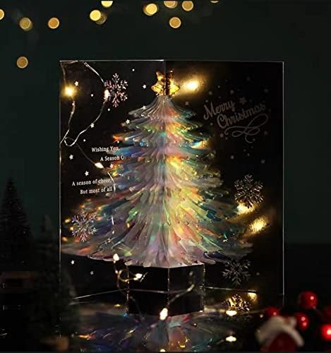 NC Всплывающая Картичка 3D Коледна Елха Поздрави с Дизайн на Пликове, пощенски Картички, Украса за Зимните Празници, пощенска Картичка (3шт дърво) (1029527)
