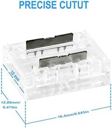 6 БР. COB Led Конектори за полосовых тела, 10 мм 2pin, Без кабели, Без пропуски, без запояване за Cob Конектор за светодиодни